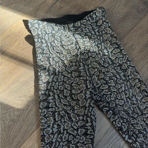Chic Black and Gold Patterned Pants